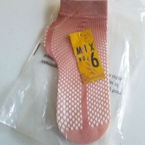 Mix no 6 beige fishnet anklet socks